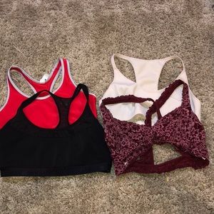 Bundle of 2 sports bras!!! With 2 free bralettes🤑